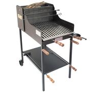 BARBECUE A CARBONE E LEGNA FUOCONE INOX in ferro battuto per circa 15 persone