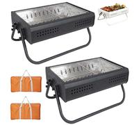 Barbecue A Carbone, Griglia Portatile Pieghevole, Stabile E Resistente, Adatta Per Barbecue, Frittura, Adatta Per Campeggio All'Aperto, Picnic,4-pcs
