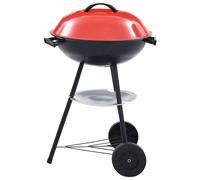 VidaXL Barbecue portatile a carbonella XXL Rosso