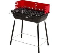 Barbecue a carbone portatile ATTIVO 42 x 42 x 54 cm, antivento, in acciaio