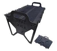Barbecue A Carbone Portatile,Grill da Campeggio Pieghevole | Accessorio Compatto Robusto Per Affumicare Esterno Terrazza Giardino Balcone Spiaggia Rv