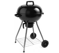 Barbecue a Carbone Rotondo con 2Ruote Valvola Cottura Ventilata Ø43 cm Nero