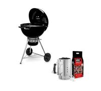 Barbecue a Carbone Weber Master-Touch GBS E-5750 Nero + Set Ciminiera D’Accensio