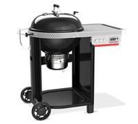 Weber Performer Barbecue a Carbone/griglia 57 cm con Tavolo Laterale, Coperchio e braciere smaltati in Porcellana, Sistema One-Touch, termometro, Nero