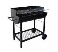 Barbecue a Carbonella 100x47x94 h cm in Acciaio Nero