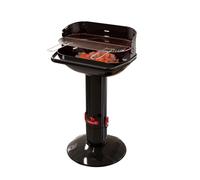 Barbecook Loewy 55 Barbecue a Carbone con Protezione Antivento, Barbecue a carbonella con QuickStart e QuickStop, Regolabile in 3 Posizioni, Nero, griglia di 55 x 33 cm