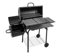 Barbecue a carbonella, barbecue da campeggio con reti, termometro, carbone, cenere, freestanding, per più di dieci persone, barbecue, picnic, feste, 147 x 70 x 126 cm