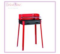 BARBECUE A CARBONE CM.30 X 45 H.85 BARBECUE CARBONELLA GRIGLIA ACCIAIO CROMATO