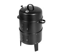 Barbecue a carbonella, griglia 3 in 1 con ammortizzatore regolabile e termometro, design a doppio strato, bacini smaltati per una cucina versatile per interni ed esterni, 40 x 84 cm