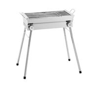 Barbecue a carbonella - Pieghevole - Con ripiano - 43 x 25 cm - Acciaio inox, acciaio zincato - Royal Catering RCEK-1040