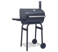 Barbecue a carbonella VidaXL con affumicatore nero