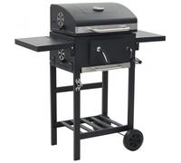 Barbecue a carbonella VidaXL con ripiano nero