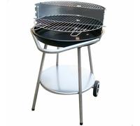 Barbecue a Carboni con Ruote Aktive 51 x 51 x 82 cm Nero
