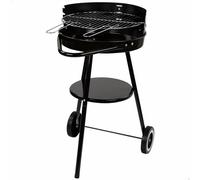 Barbecue a Carboni con Ruote Aktive Textilene 42 x 76,5 cm Nero