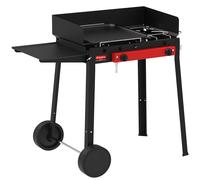 Barbecue a Gas con Doppio Bruciatore Inox e griglia in alluminio per arrostire e