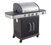 Barbecue a Gas da Giardino Cook'in FIDGI 4, 4 bruciatori + fornello 14,5KW. Barbecue a Gas con termometro, griglia e plancha.