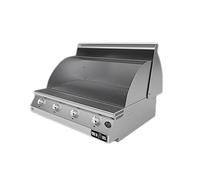 Barbecue a Gas Fry Top 750 Basic da appoggio 4 bruciatori griglia tondino