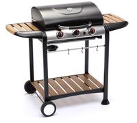 Barbecue a Gas GPL 3 Fuochi 122x57x98 cm in Acciaio Nero