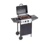 BARBECUE A GAS GPL 4939 DOUBLE OMPAGRILL RIFLESSA PIETRA LAVICA