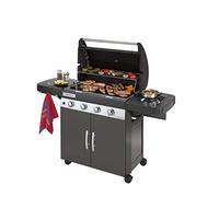 Barbecue A Gas GPL Oppure METANO Sistema Dual Gas 4 Series Classic LS Plus Dark (OMOLOGATO Anche A METANO)