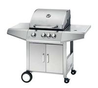 Barbecue a Gas Muvip 4 Fuochi in Acciaio Inox - Struttura in Acciaio Inox - 3 Bruciatori Centrali + 1 Fornello Laterale - 2 Gri NEW