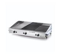 BARBECUE A GAS OMPAGRILL CON PLANCHA TRIPLA 3 BRUCIATORI 83X44X21,5 CM