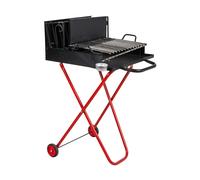 BARBECUE A LEGNA IN FERRO CON GRIGLIA ACCIAIO INOX RICHIUDIBILE 52X54X94h cm