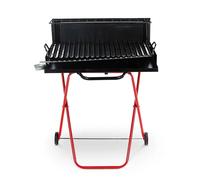 BARBECUE A LEGNA IN FERRO CON GRIGLIA ACCIAIO INOX RICHIUDIBILE 72X55X94h cm