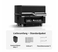 Barbecue a pellet Asmoke Essential C Compact con touchscreen da 5", tecnologia FlameTech e ASCA™ Smoker - Pacchetto standard (1 barbecue a pellet intelligente)