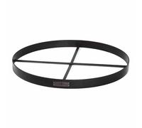 Braciere Rotondo in Acciaio Grezzo per Pietre Decorative - Diametro 120 cm, Altezza 6 cm - Fatto a Mano in Europa