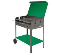 Barbecue bbq a carbone appoggi laterali ruote coperchio griglia 517
