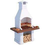 BARBECUE BETON ARDENTE CARBONE E LEGNA