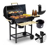 Barbecue carbone Berdsen BD-895 con camino, termometro e ripiani nero