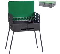 BARBECUE CARBONELLA BBQ A CARBONE PORTATILE VALIGETTA ACCIAIO GRIGLIA GIARDINO