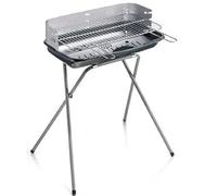 OMPAGRILL 60400 Barbecue a Carbone 60x40 Professional Grigio e Alluminio