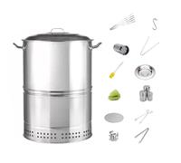 Barbecue Carbonella Smoker Bbq 2 in 1 Grande Capacità Realizzato in Acciaio Inossidabile Completamente Lavabile Tipo Da Tavolo Barbecue Sospeso Multifunzionale