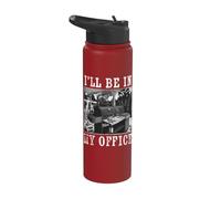 Barbecue con scritta in inglese "I'll Be In My Office BBQ Pit Master Smoker Barbecue Stainless Steel Insulated Water Bottle