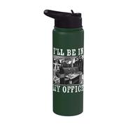 Barbecue con scritta in inglese "I'll Be In My Office BBQ Pit Master Smoker Barbecue Stainless Steel Insulated Water Bottle