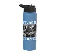 Barbecue con scritta in inglese "I'll Be In My Office BBQ Pit Master Smoker Barbecue Stainless Steel Insulated Water Bottle