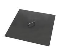 Coperchio 71,5x71,5 cm in Acciaio Naturale per Braciere - Artigianale di Alta Qualità, Prodotto in Europa