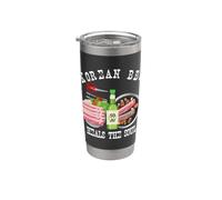 Barbecue coreano e soju guarisce l'anima divertente amante del cibo coreano Bicchiere termico in acciaio inox doppia parete