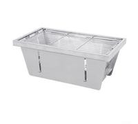 Barbecue da campeggio in acciaio inox, design pieghevole, compatibile con tavolo IGT adatto per uso esterno