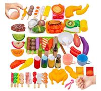 Barbecue da gioco per bambini, accessori da cucina educativi interattivi e realistici, kit di gioco d'imitazione cucina al barbecue, per studenti di asilo e prescolare, ragazzi e ragazze, nonché
