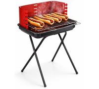 Barbecue da Viaggio Pieghevole Carbonella Rettangolare Griglia Graticola Acciaio