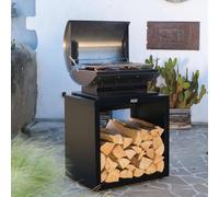 Barbecue duo L 60cm carbone e legna