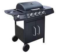 Barbecue e Griglia a Gas 4+1 Fornelli Nero