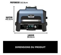 OG901EU Barbecue Per l'Aperto e Bistecchiera Grill Da tavolo Elettrico Nero 1700 W