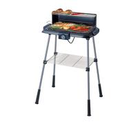 Barbecue Elettrico da Esterno 88x54 Cm con Griglia e Scaldavivande
