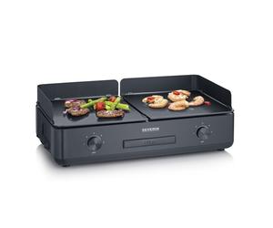 Barbecue elettrico Severin, superficie 1300cm², 2200W, 5 livelli di temperatura, facile pulizia