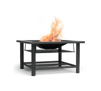 Merano Avanzato - Braciere 3 in 1 con funzione grill, utilizzabile come tavolo, 87 x 87 cm